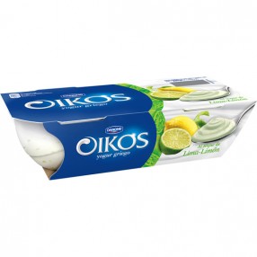 DANONE OIKOS yogur griego al toque de lima limon pack 4